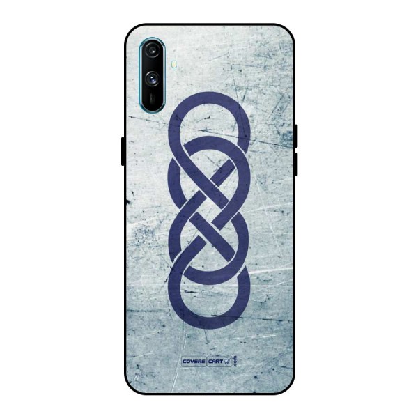 Double Infinity Rough Metal Back Case for Realme C3