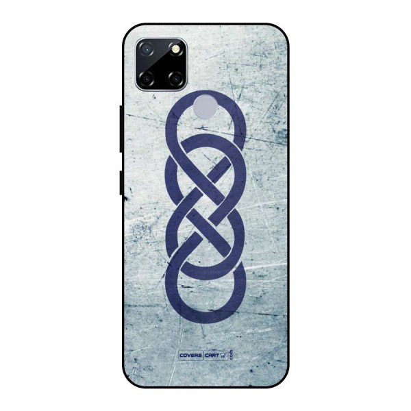 Double Infinity Rough Metal Back Case for Realme Narzo 30A