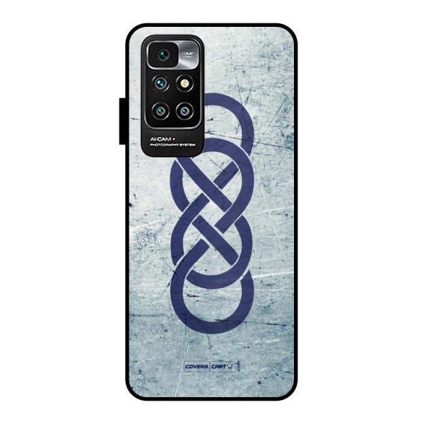 Double Infinity Rough Metal Back Case for Redmi 10 Prime