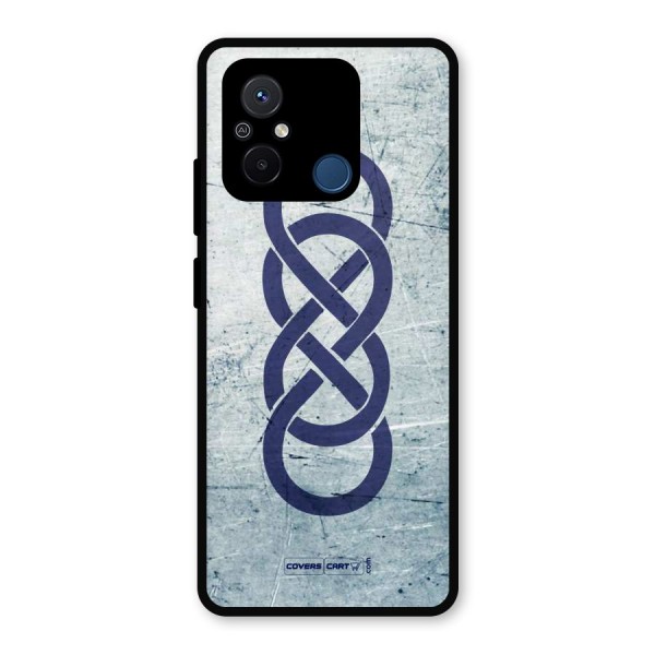 Double Infinity Rough Metal Back Case for Redmi 12C