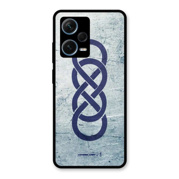 Double Infinity Rough Metal Back Case for Redmi Note 12 Pro Plus 5G