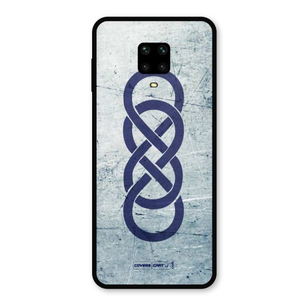 Double Infinity Rough Metal Back Case for Redmi Note 9 Pro Max