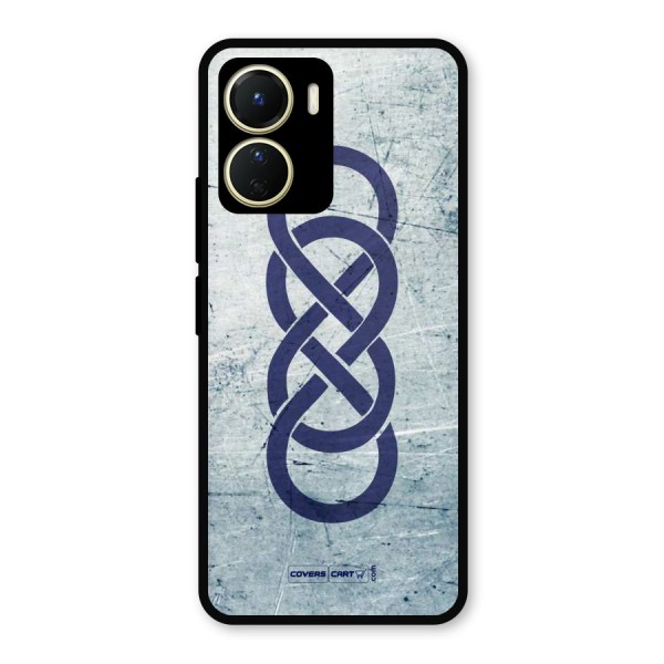 Double Infinity Rough Metal Back Case for Vivo T2x
