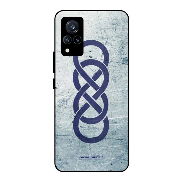 Double Infinity Rough Metal Back Case for Vivo V21 5G