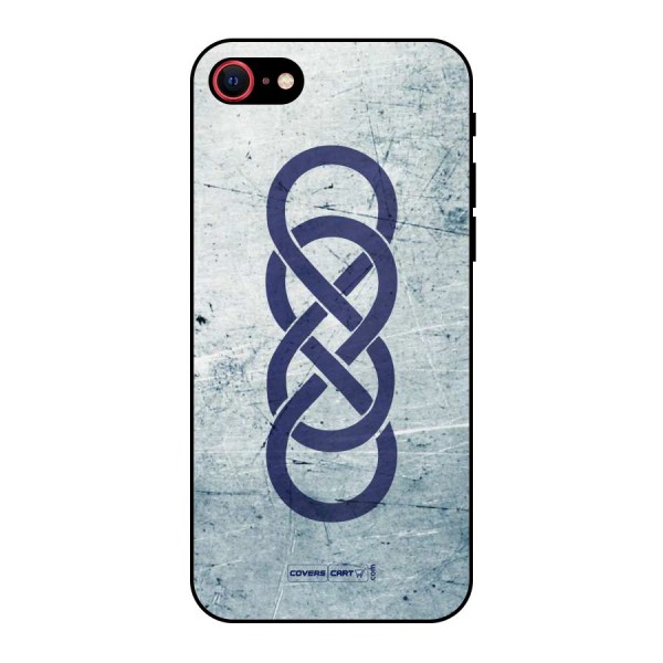 Double Infinity Rough Metal Back Case for iPhone SE 2022