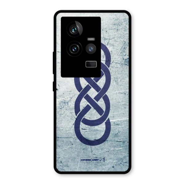Double Infinity Rough Metal Back Case for iQOO 11 5G