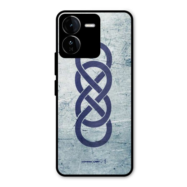 Double Infinity Rough Metal Back Case for iQOO Z9