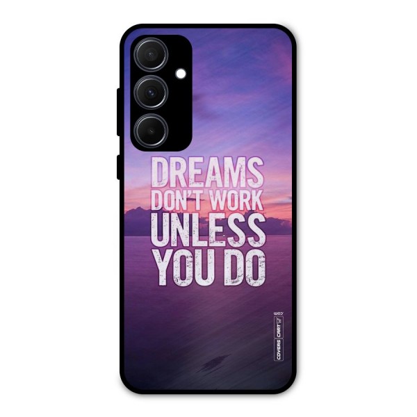 Dreams Work Metal Back Case for Galaxy A35