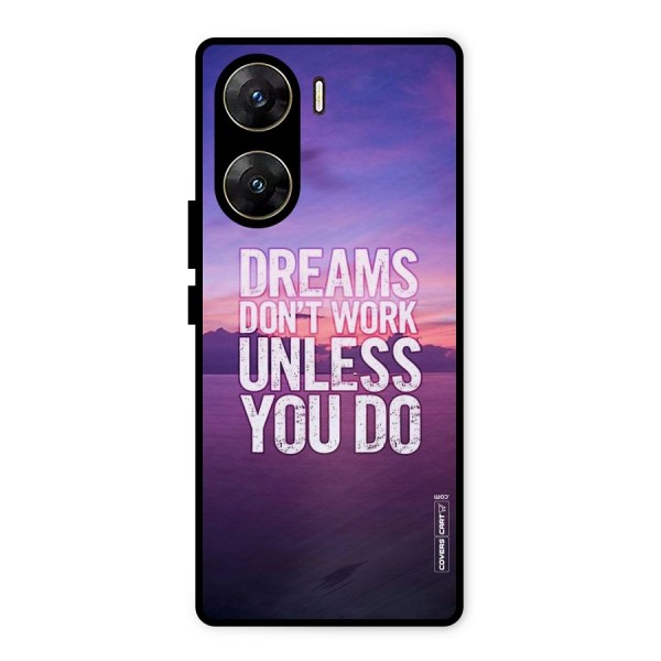 Dreams Work Metal Back Case for Vivo V29e