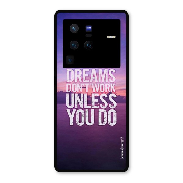 Dreams Work Metal Back Case for Vivo X80 Pro