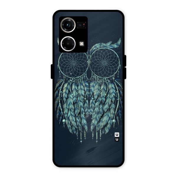 Dreamy Owl Catcher Metal Back Case for Oppo F21 Pro 4G
