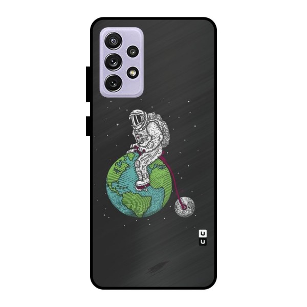 Earth Space Doodle Metal Back Case for Galaxy A72