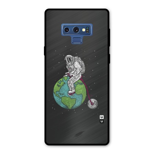 Earth Space Doodle Metal Back Case for Galaxy Note 9