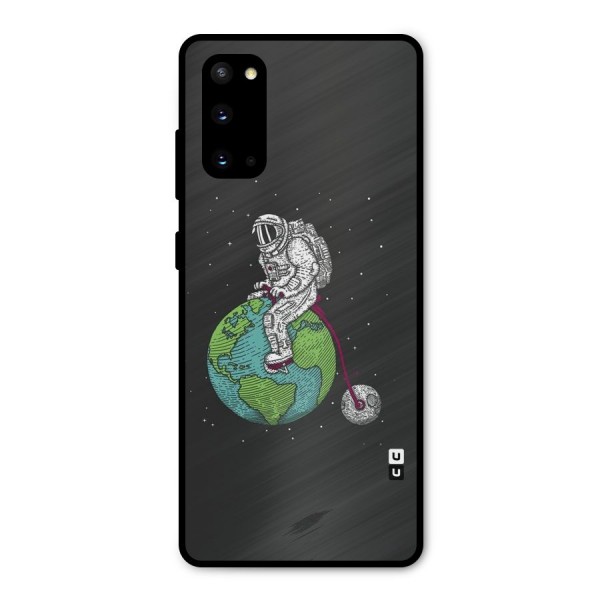 Earth Space Doodle Metal Back Case for Galaxy S20