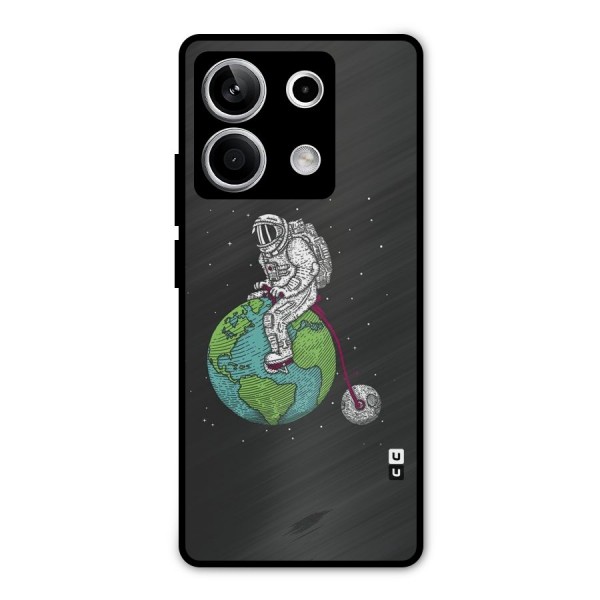 Earth Space Doodle Metal Back Case for Redmi Note 13 5G