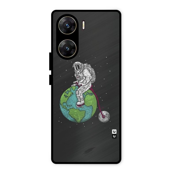 Earth Space Doodle Metal Back Case for Vivo V29e