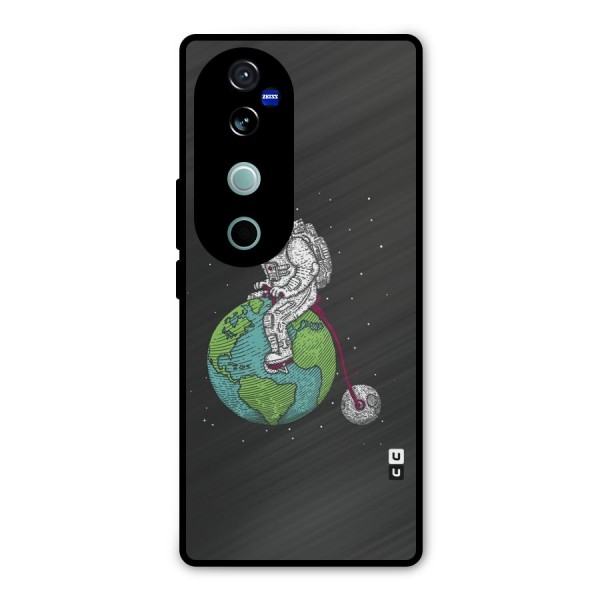 Earth Space Doodle Metal Back Case for Vivo V40 Pro