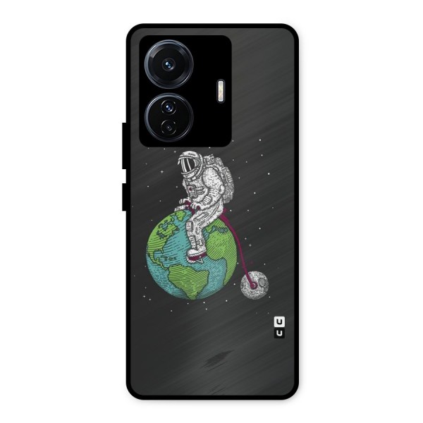 Earth Space Doodle Metal Back Case for iQOO Z6