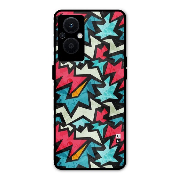 Electric Color Design Metal Back Case for Oppo F21 Pro 5G