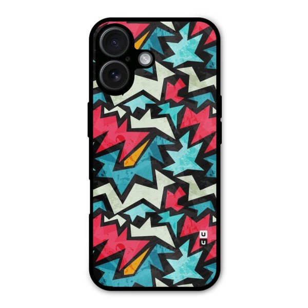 Electric Color Design Metal Back Case for iPhone 16