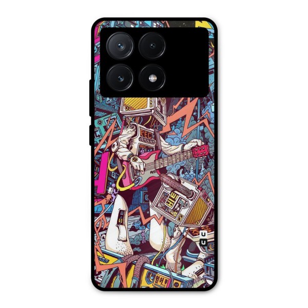 Electric Colors Metal Back Case for Poco X6 Pro