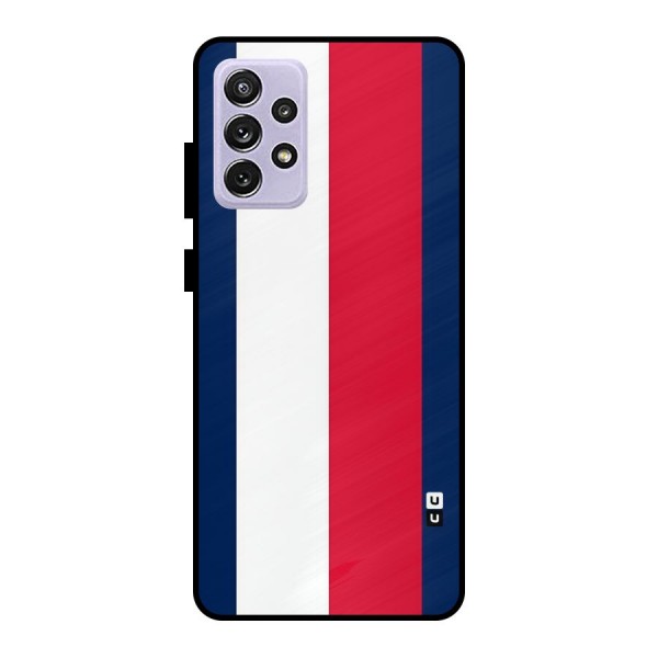 Electric Colors Stripe Metal Back Case for Galaxy A72