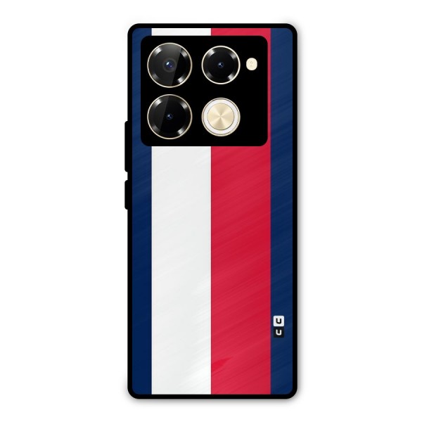 Electric Colors Stripe Metal Back Case for Infinix Note 40 Pro Plus