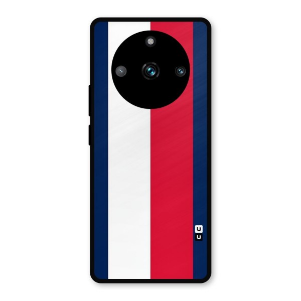 Electric Colors Stripe Metal Back Case for Realme 11 Pro