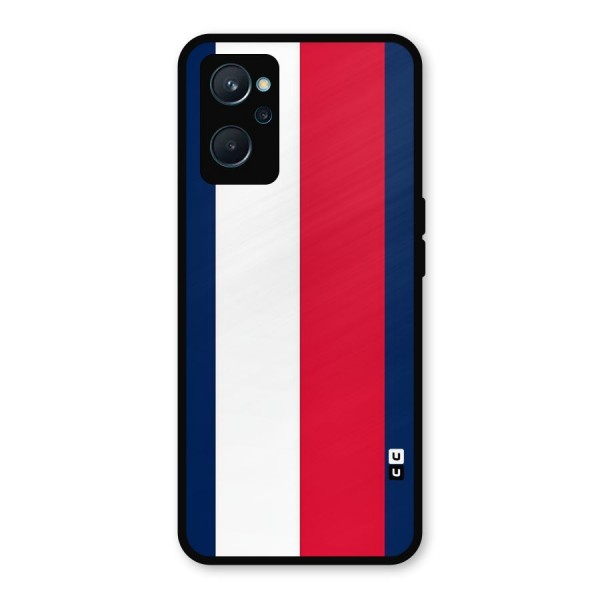 Electric Colors Stripe Metal Back Case for Realme 9i