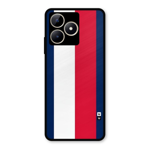 Electric Colors Stripe Metal Back Case for Realme C53