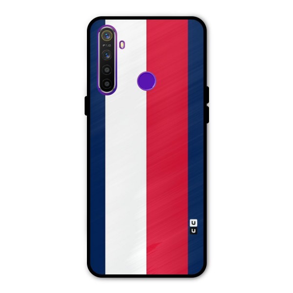 Electric Colors Stripe Metal Back Case for Realme Narzo 10