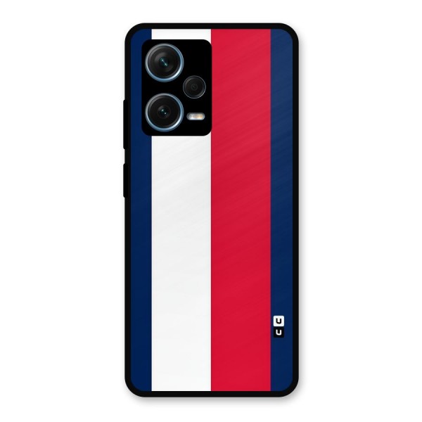 Electric Colors Stripe Metal Back Case for Redmi Note 12 Pro Plus 5G