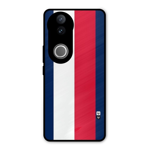 Electric Colors Stripe Metal Back Case for Vivo V50e