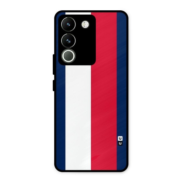 Electric Colors Stripe Metal Back Case for Vivo Y200