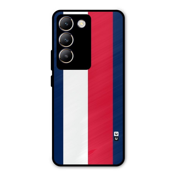Electric Colors Stripe Metal Back Case for Vivo Y200e