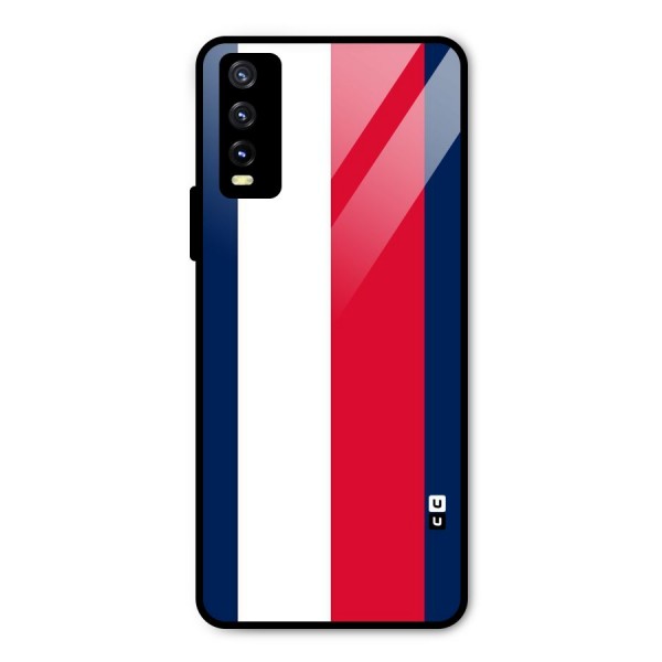 Electric Colors Stripe Metal Back Case for Vivo Y20i