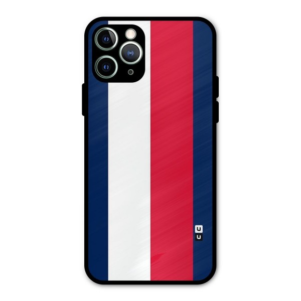 Electric Colors Stripe Metal Back Case for iPhone 11 Pro Max