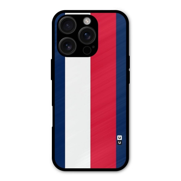 Electric Colors Stripe Metal Back Case for iPhone 16 Pro