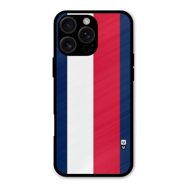Electric Colors Stripe Metal Back Case for iPhone 16 Pro Max