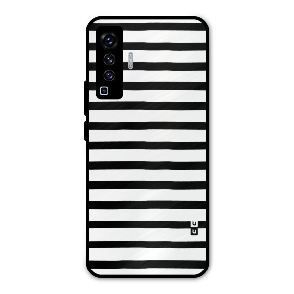 Elegant Basic Stripes Metal Back Case for Vivo X50