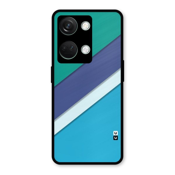 Elegant Colored Stripes Metal Back Case for OnePlus Nord 3