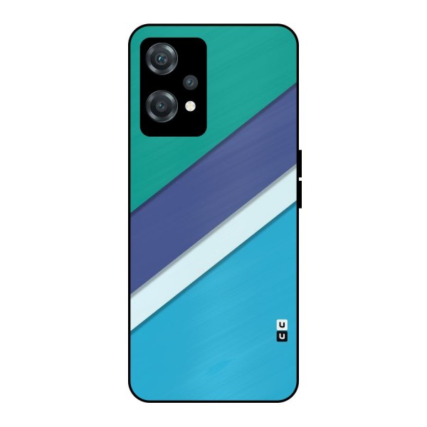 Elegant Colored Stripes Metal Back Case for OnePlus Nord CE 2 Lite 5G