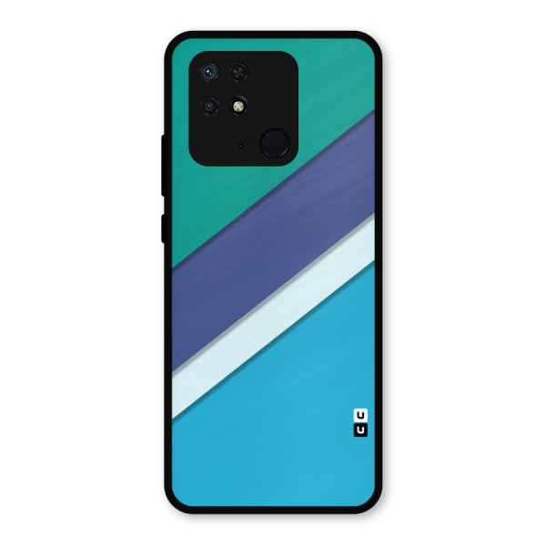 Elegant Colored Stripes Metal Back Case for Redmi 10 Power