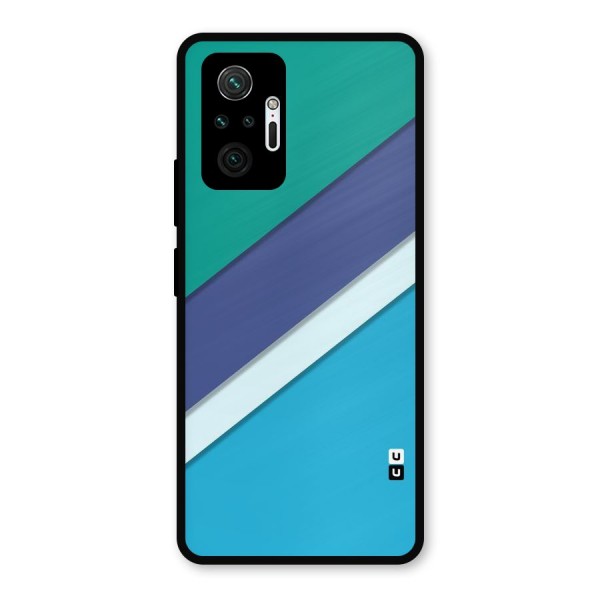 Elegant Colored Stripes Metal Back Case for Redmi Note 10 Pro Max