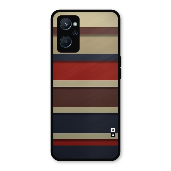 Elegant Stripes Pattern Metal Back Case for Realme 9i