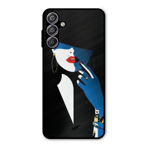 Elegant Woman Metal Back Case for Galaxy F15