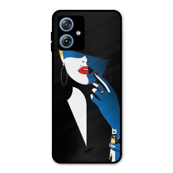 Elegant Woman Metal Back Case for Moto G54