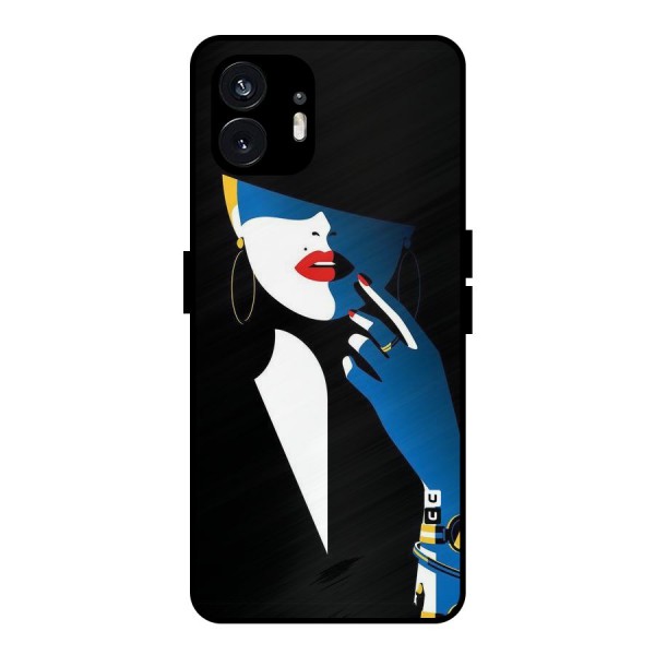 Elegant Woman Metal Back Case for Nothing Phone 2