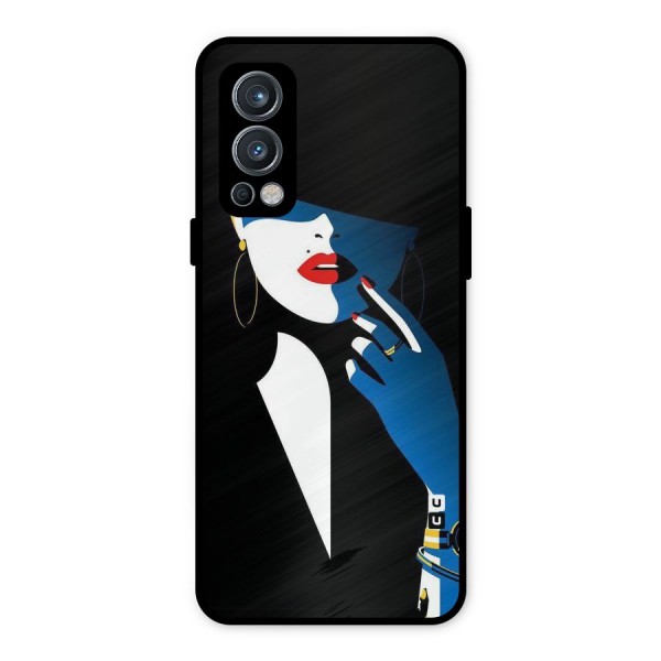 Elegant Woman Metal Back Case for OnePlus Nord 2 5G