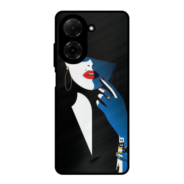 Elegant Woman Metal Back Case for Poco C71